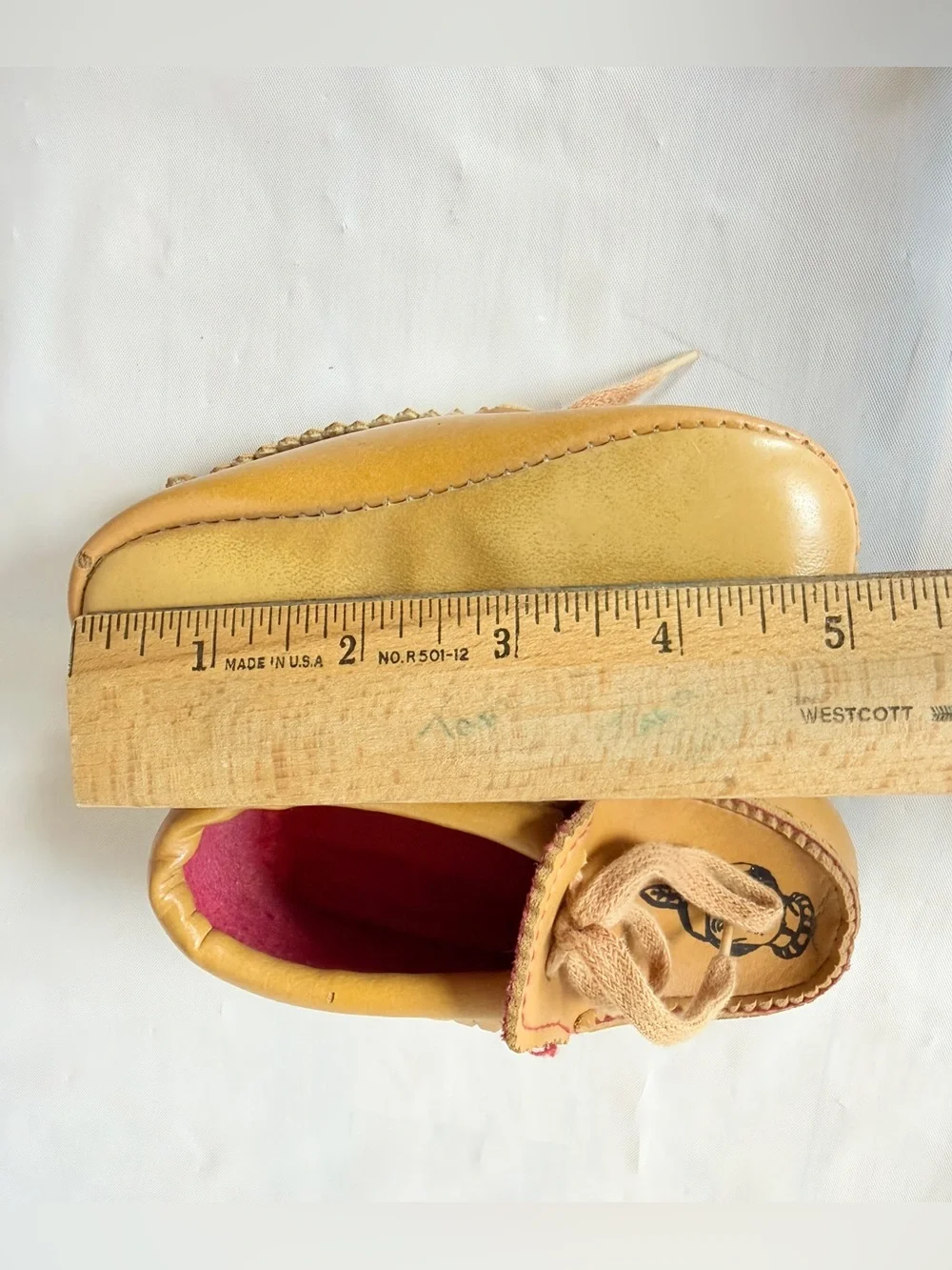 Vintage 1960's toddler moccasins slippers booties 5